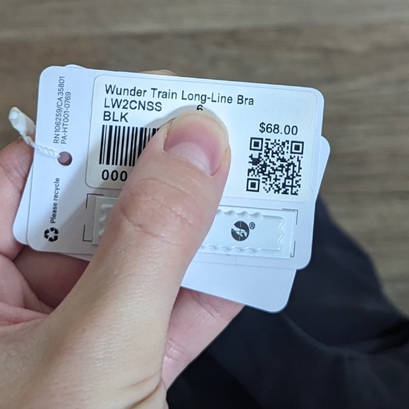 NWT Lululemon Wunder Train Long-Line Black Bra - Picture 6 of 7